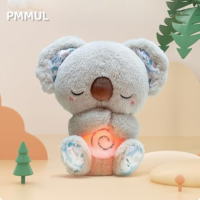 Koala de Peluche con Respiración, Luz y Sonido – Compañero de Sueño para Bebés