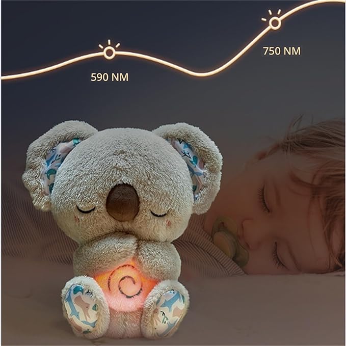 Koala de Peluche con Respiración, Luz y Sonido – Compañero de Sueño para Bebés