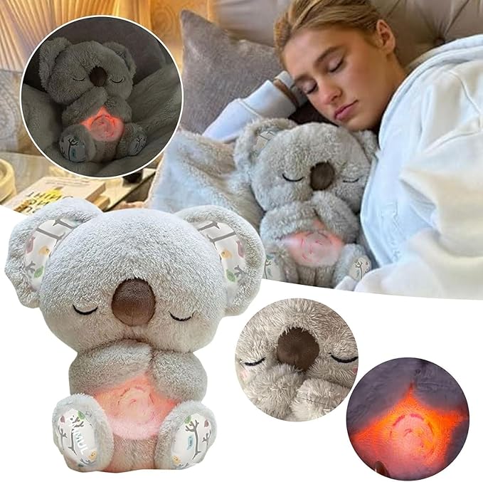Koala de Peluche con Respiración, Luz y Sonido – Compañero de Sueño para Bebés
