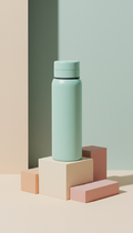 Aqua Mint Glass Water Bottle