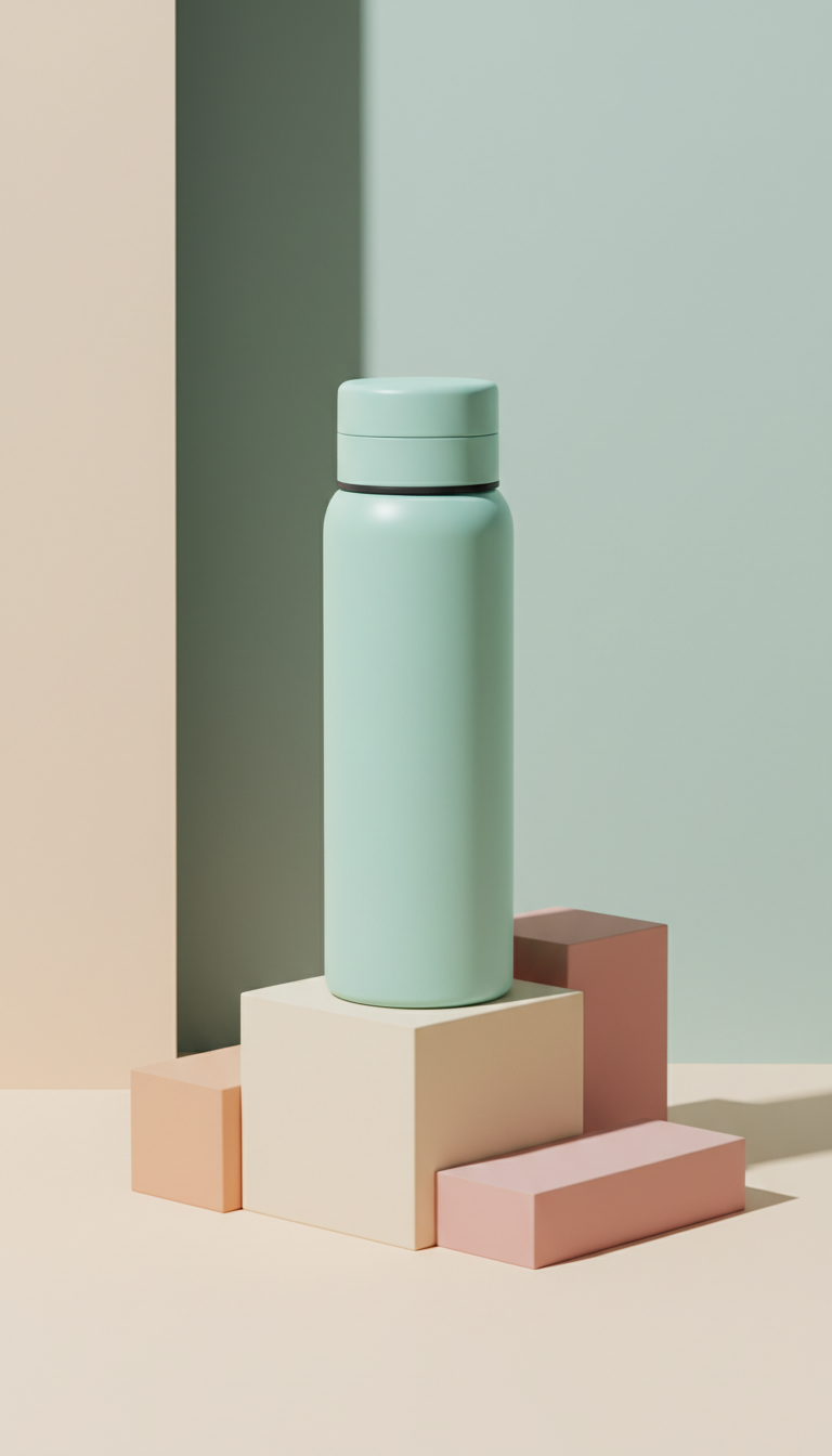 Aqua Mint Glass Water Bottle